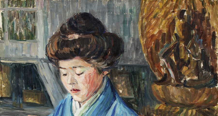 Alma del Banco (1862 - 1943), Japanerin, um 1910, Öl auf Leinwand, 87 x 64 cm, Schenkung Eddy Lübbert, Geestland, im Gedenken an Alma del banco, 2015, © Hamburger Kunsthalle, Foto: Christoph Irrgang