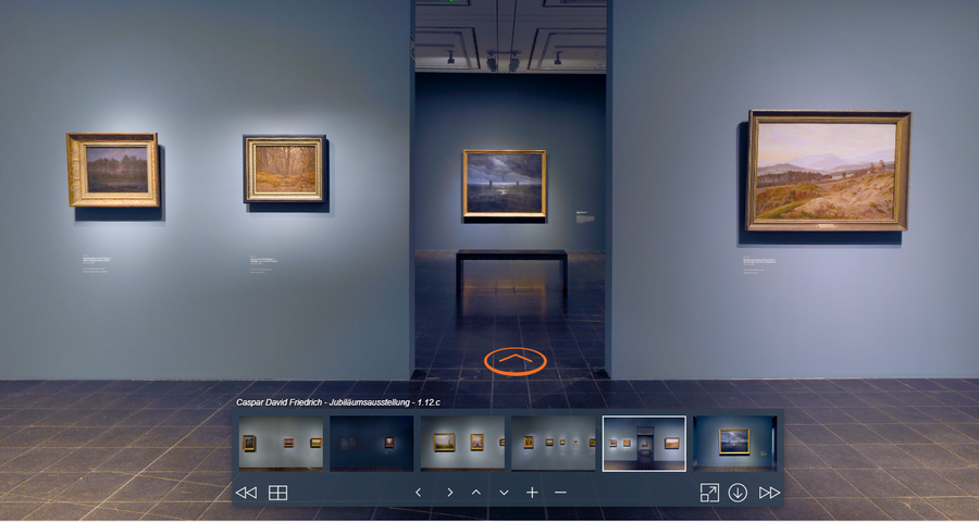 Einlbick in den 360 °- Rundgang. Caspar David Friedrich. Kunst für einen neue Zeit, Hamburger Kunsthalle
