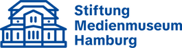 Logo der Stiftung Medienmuseum Hamburg mit Gebäudeillustration
